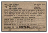 1952 Bowman Small Football #073 Vitamin Smith Rams VG-EX 489837