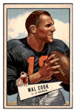 1952 Bowman Small Football #087 Mal Cook Cardinals VG-EX 489838