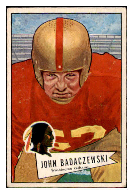 1952 Bowman Small Football #112 John Badaczewski Washington VG-EX 489840