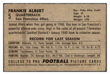 1952 Bowman Small Football #005 Frank Albert 49ers VG-EX 489844