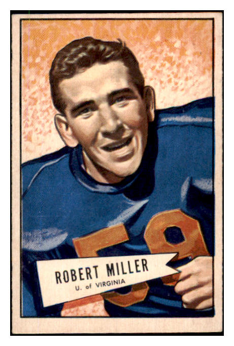 1952 Bowman Small Football #027 Bob Miller Lions EX-MT 489855