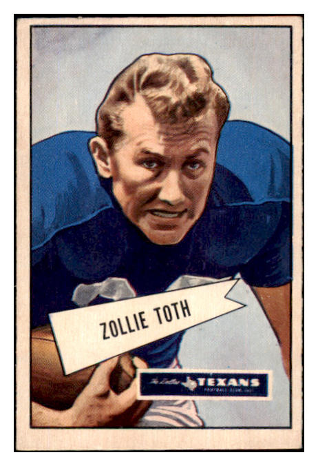 1952 Bowman Small Football #058 Zollie Toth Texans EX-MT 489860