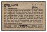 1952 Bowman Small Football #052 Jim Martin Lions EX-MT 489862