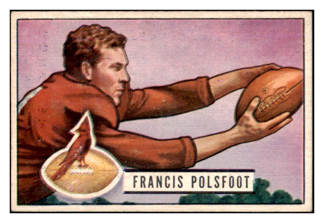 1951 Bowman Football #136 Francis Polsfoot Cardinals EX-MT 489870