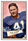 1952 Bowman Small Football #100 Dick Alban Washington GD-VG 489873