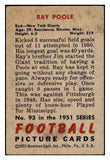 1951 Bowman Football #093 Ray Poole Giants VG-EX 489877