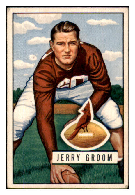 1951 Bowman Football #099 Jerry Groom Cardinals VG-EX 489878