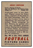 1951 Bowman Football #099 Jerry Groom Cardinals VG-EX 489878