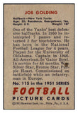 1951 Bowman Football #115 Joe Golding Yanks VG-EX 489884