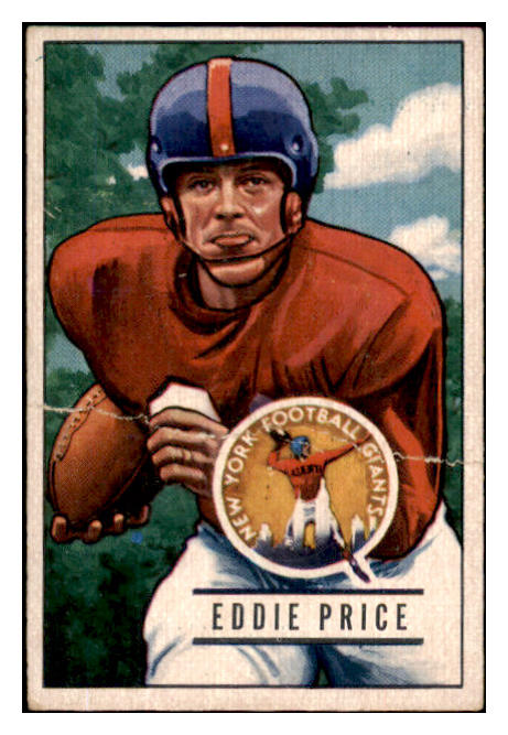 1951 Bowman Football #127 Eddie Price Giants VG-EX 489892