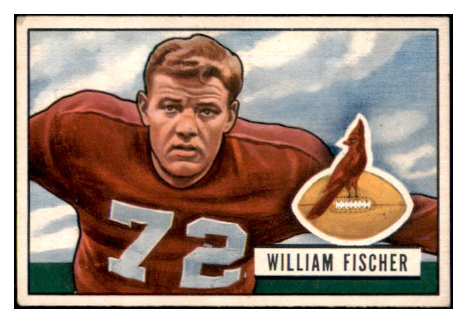 1951 Bowman Football #065 William Fischer Cardinals EX 489895