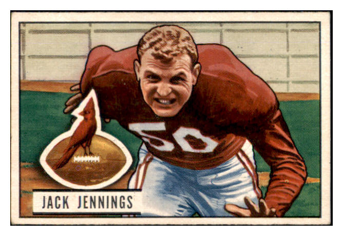 1951 Bowman Football #098 Jack Jennings Cardinals EX 489899