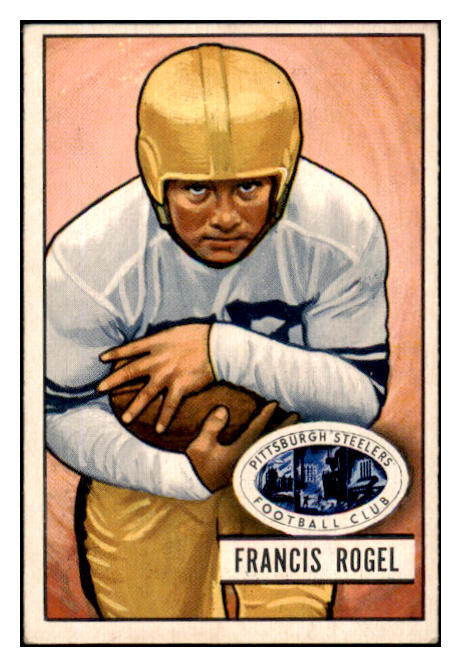 1951 Bowman Football #024 Francis Rogel Steelers EX 489900