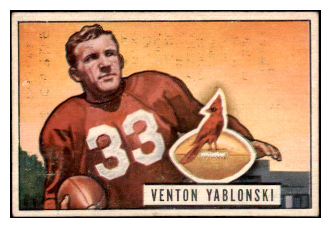 1951 Bowman Football #138 Venton Yablonski Cardinals EX 489909