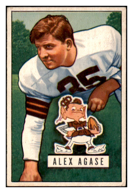 1951 Bowman Football #111 Alex Agase Browns EX 489910