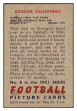 1951 Bowman Football #008 George Taliaferro Yanks EX 489913
