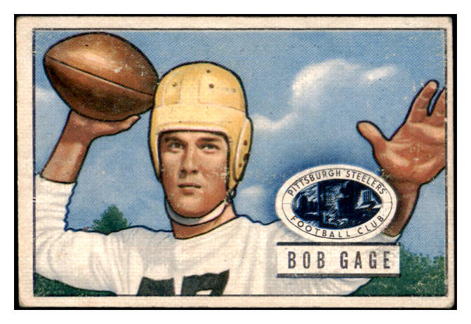 1951 Bowman Football #131 Bob Gage Steelers VG-EX 489916