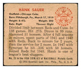1950 Bowman Baseball #025 Hank Sauer Cubs VG 489919
