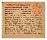 1950 Bowman Baseball #204 Granny Hamner Phillies GD-VG No Copyright 489925