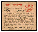 1950 Bowman Baseball #178 Ed Fitzgerald Pirates GD-VG 489933