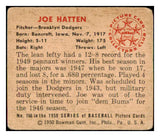 1950 Bowman Baseball #166 Joe Hatten Dodgers VG 489935