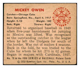 1950 Bowman Baseball #078 Mickey Owen Cubs VG 489938