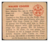 1950 Bowman Baseball #111 Walker Cooper Braves VG 489939