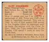 1950 Bowman Baseball #202 Cliff Chambers Pirates VG Copyright 489945