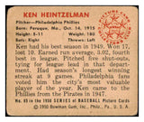 1950 Bowman Baseball #085 Ken Heintzelman Phillies VG 489949