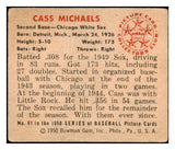 1950 Bowman Baseball #091 Cass Michaels White Sox VG 489950
