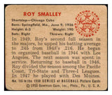 1950 Bowman Baseball #115 Roy Smalley Cubs VG 489954