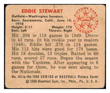 1950 Bowman Baseball #143 Eddie Stewart Senators VG 489955