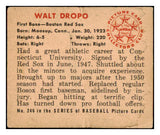 1950 Bowman Baseball #246 Walt Dropo Red Sox VG-EX No Copyright 489960