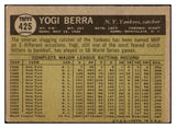 1961 Topps Baseball #425 Yogi Berra Yankees VG-EX 489998