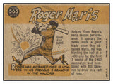 1960 Topps Baseball #565 Roger Maris A.S. Yankees VG-EX 490014