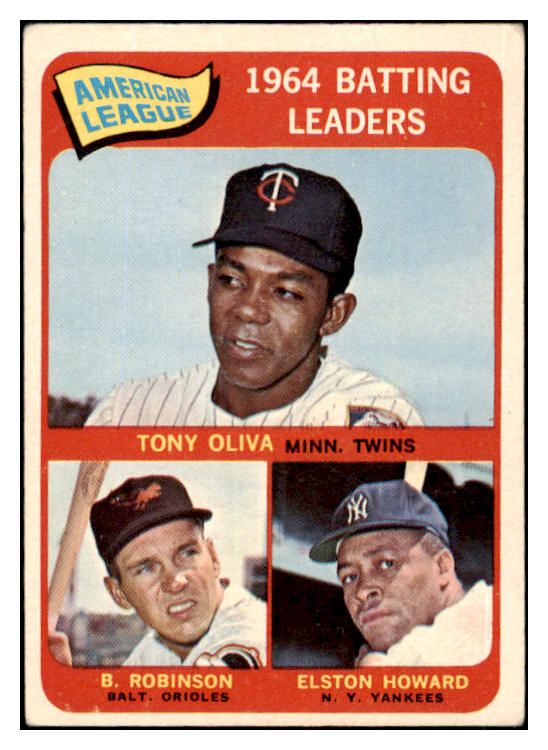 1965 Topps Baseball #001 A.L. Batting Leaders Robinson VG-EX 490024