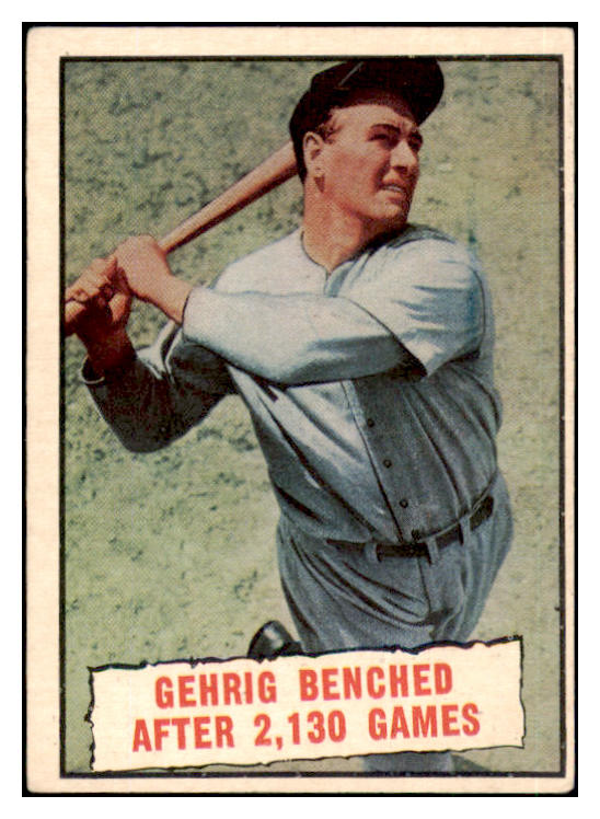 1961 Topps Baseball #405 Lou Gehrig Yankees VG-EX 490033