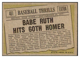 1961 Topps Baseball #401 Babe Ruth Yankees VG-EX 490039