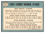 1965 Topps Baseball #477 Steve Carlton Cardinals VG-EX 490048