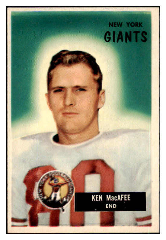 1955 Bowman Football #060 Ken MacAfee Giants NR-MT 490054