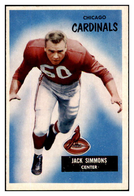 1955 Bowman Football #027 Jack Simmons Cardinals NR-MT 490068