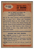 1955 Bowman Football #053 Ed Brown Bears NR-MT 490069