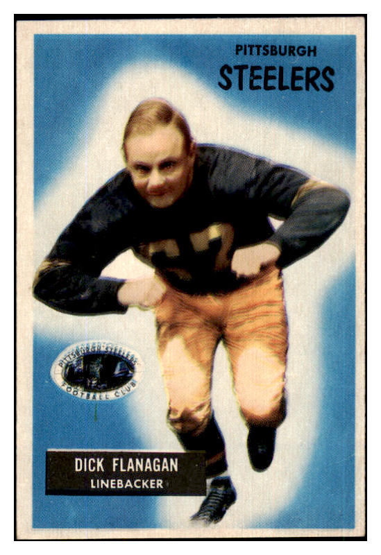 1955 Bowman Football #039 Dick Flanagan Steelers NR-MT 490071