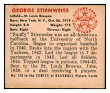 1950 Bowman Baseball #249 Snuffy Stirnweiss Browns VG-EX No Copyright 490098