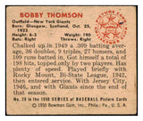 1950 Bowman Baseball #028 Bobby Thomson Giants VG-EX 490103