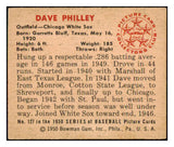 1950 Bowman Baseball #127 Dave Philley White Sox VG-EX 490104