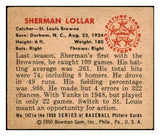 1950 Bowman Baseball #142 Sherm Lollar Browns VG-EX 490108