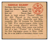 1950 Bowman Baseball #235 Harold Gilbert Giants VG-EX No Copyright 490132