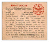 1950 Bowman Baseball #103 Eddie Joost A's EX-MT 490141
