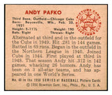 1950 Bowman Baseball #060 Andy Pafko Cubs NR-MT 490152